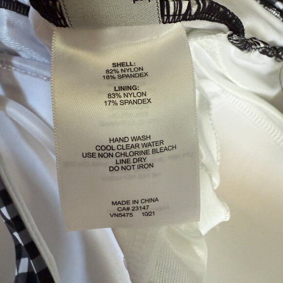 Talbots Miraclesuit black white checkered lightly padded one piece swimsuit 12 - Picture 12 of 12